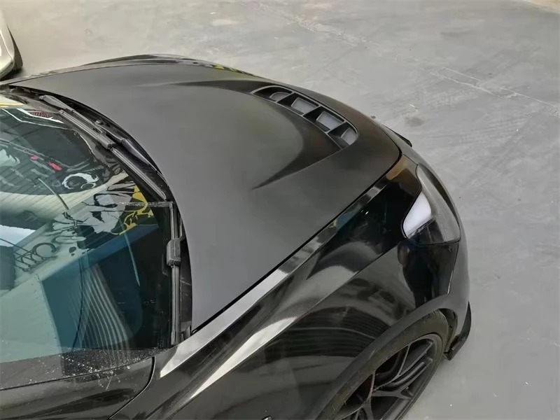 For  Model 3 Y 2019 2020 2021 2022 Real Carbon Fiber Front Bumper High Temperature Resistant Glass Engine Hood Vent Cover